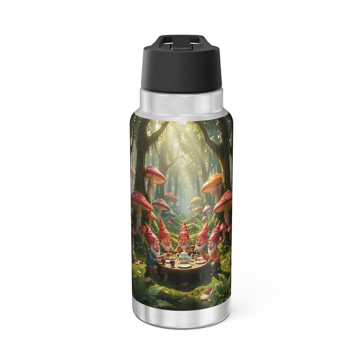 Gnome Tea Party – 32oz Water Bottle