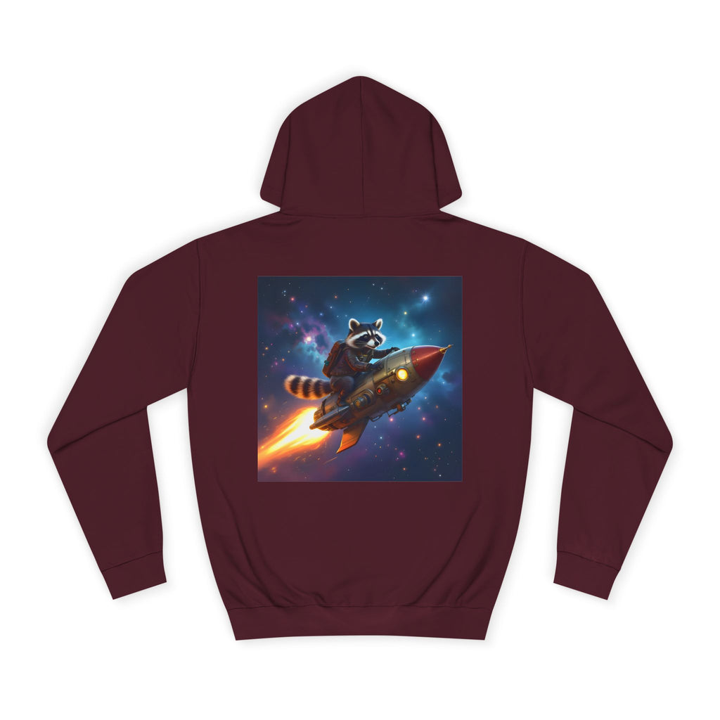Raccoon on a Rocket – Back Print Hoodie