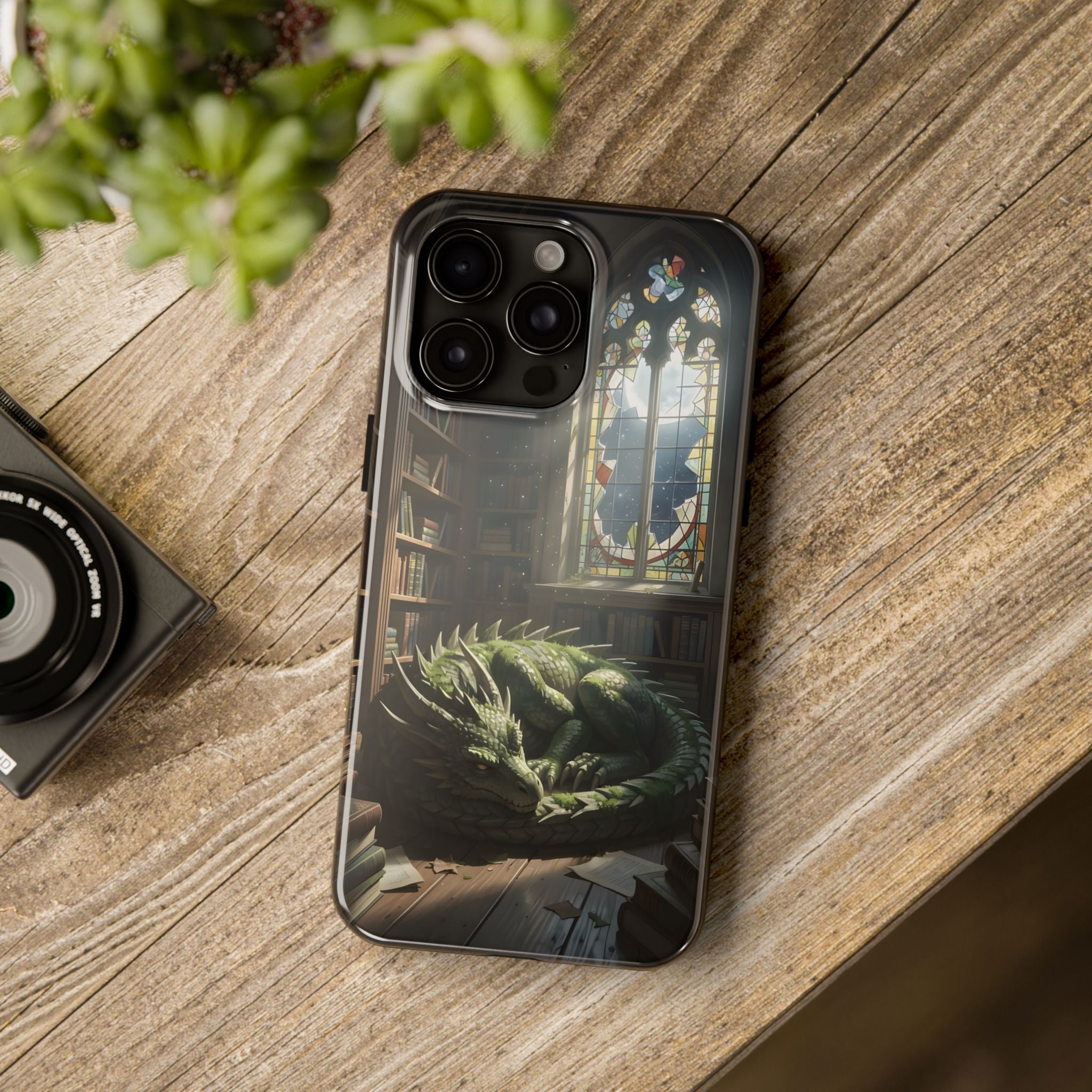 Sleeping Dragon in a Library – Phone Case (IPhone and Samsung Galaxy)
