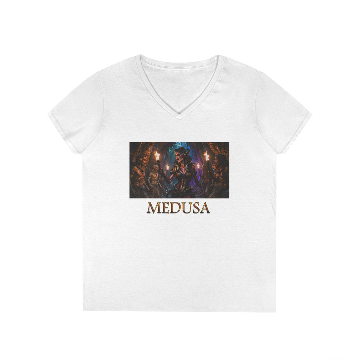 Medusa Mythology V-Neck Tee