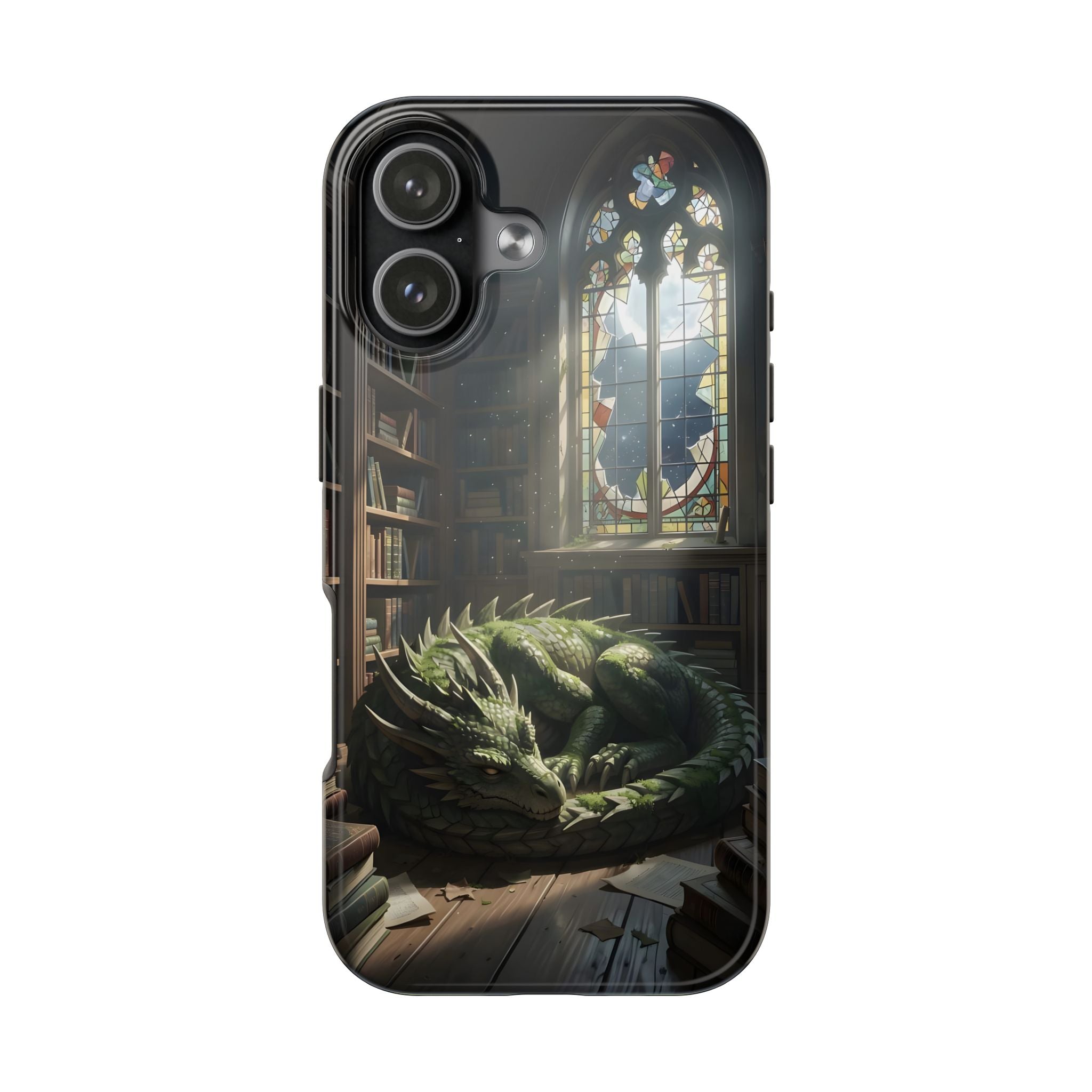 Sleeping Dragon in a Library – Phone Case (IPhone and Samsung Galaxy)