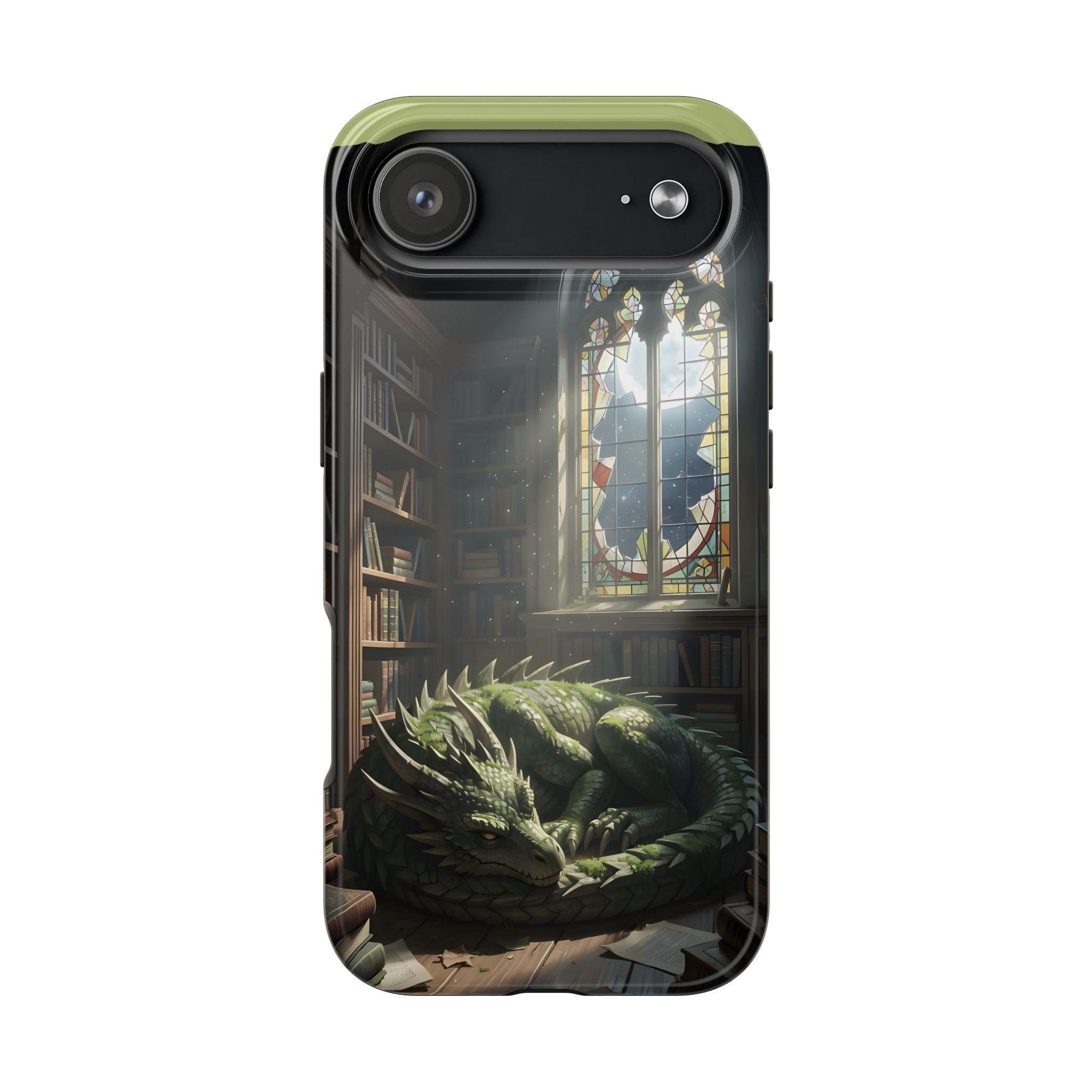 Sleeping Dragon in a Library – Phone Case (IPhone and Samsung Galaxy)