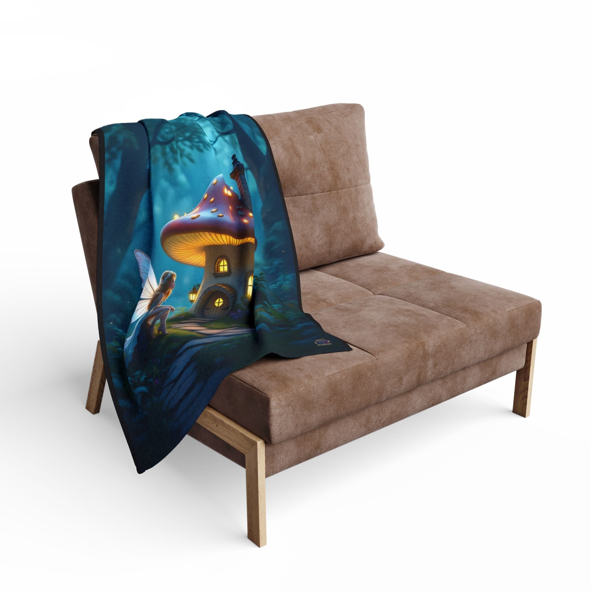 Enchanted Forest Fairy and Toadstool – Fleece Blanket