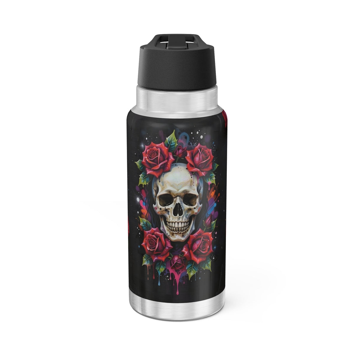 Skull ant Roses – 32oz Water Bottle