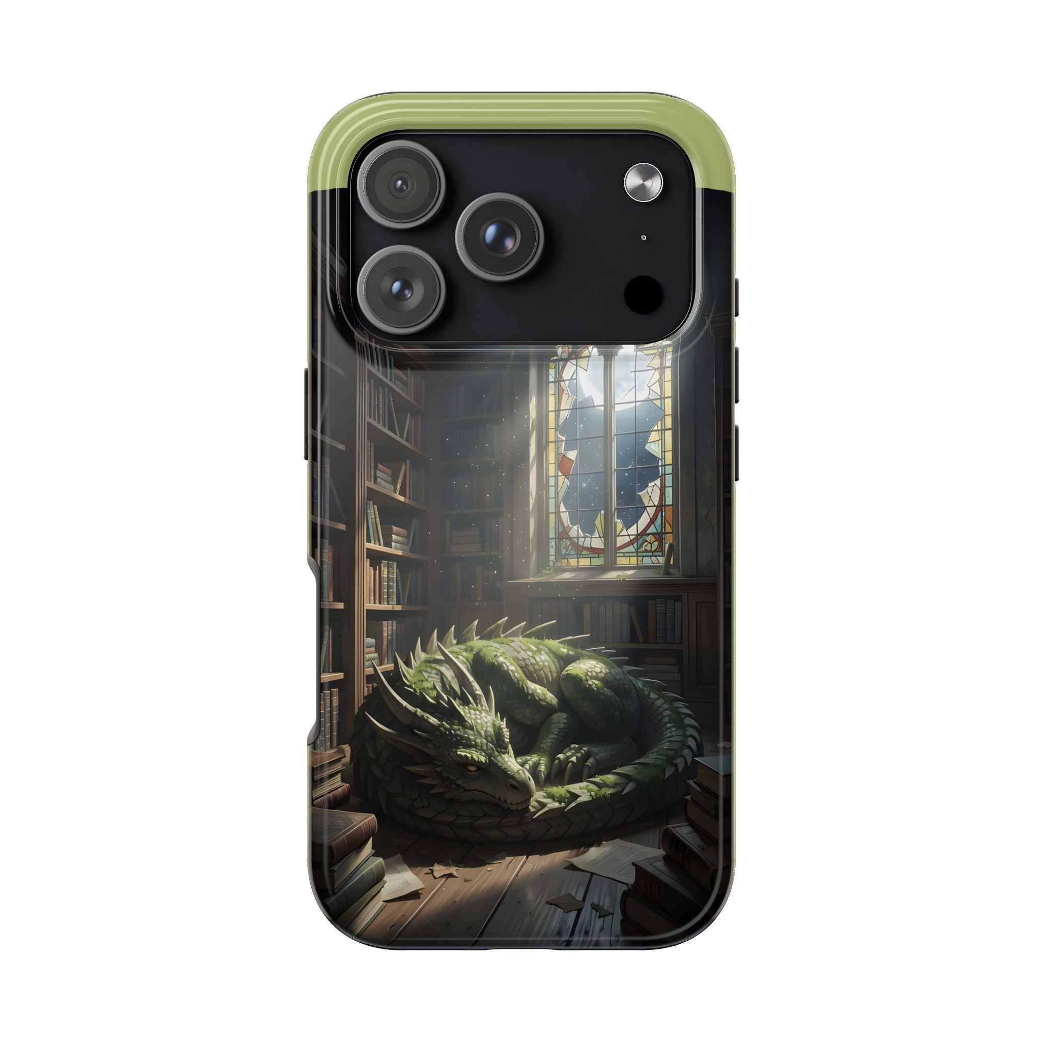 Sleeping Dragon in a Library – Phone Case (IPhone and Samsung Galaxy)