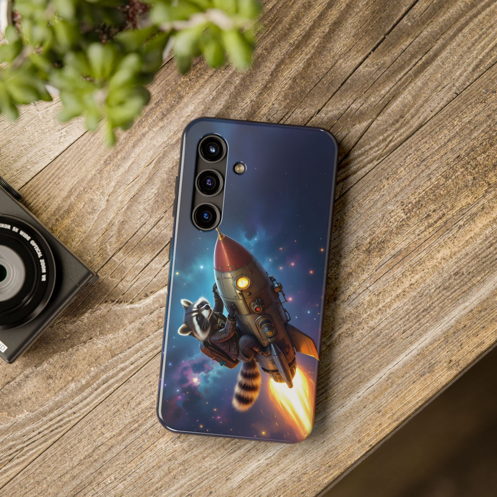 Raccoon On a Rocket – Phone Case (iPhone and Samsung Galaxy)