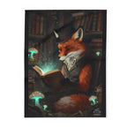 Fox Reading a Book – Fleece Blanket