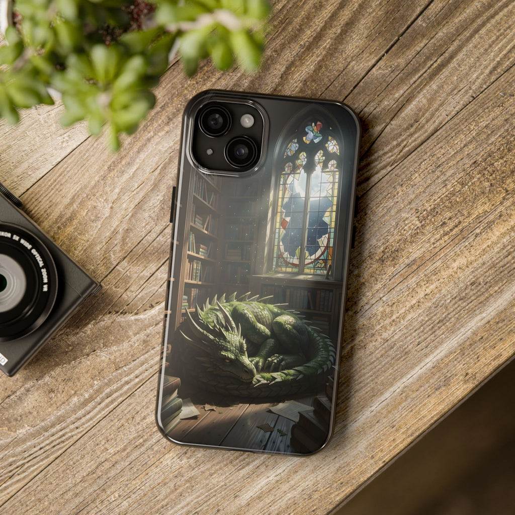 Sleeping Dragon in a Library – Phone Case (IPhone and Samsung Galaxy)