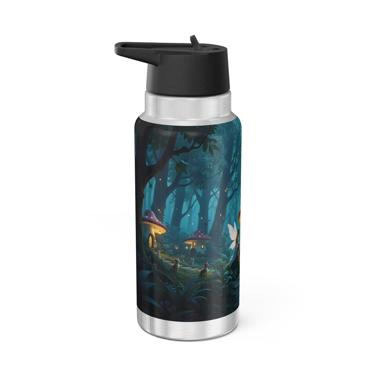 Enchanted Forest Fairy and Toadstool – 32oz Water Bottle