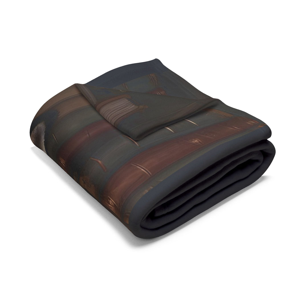 Fox Reading a Book – Fleece Blanket