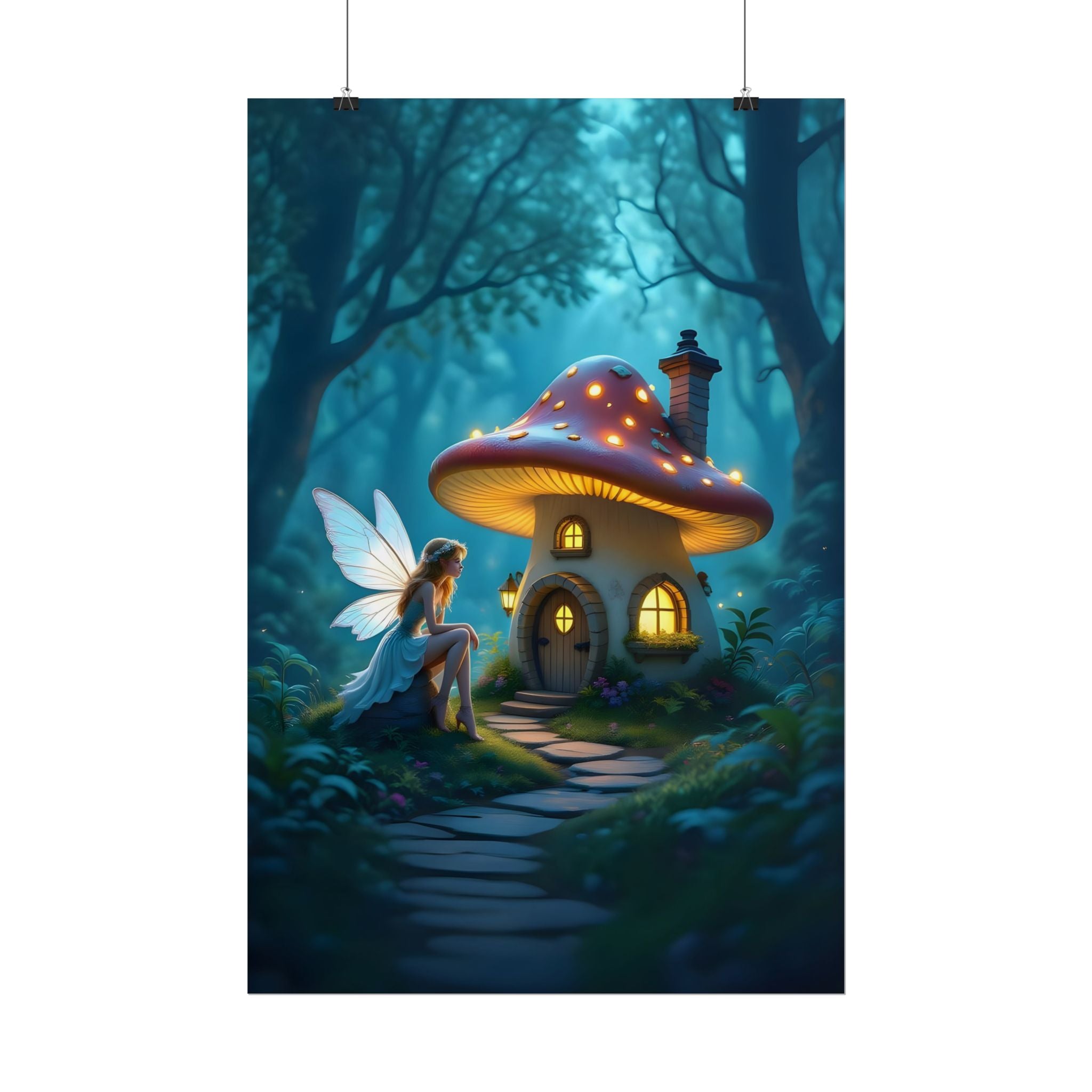 Enchanted Forest Fairy and Toadstool – Poster