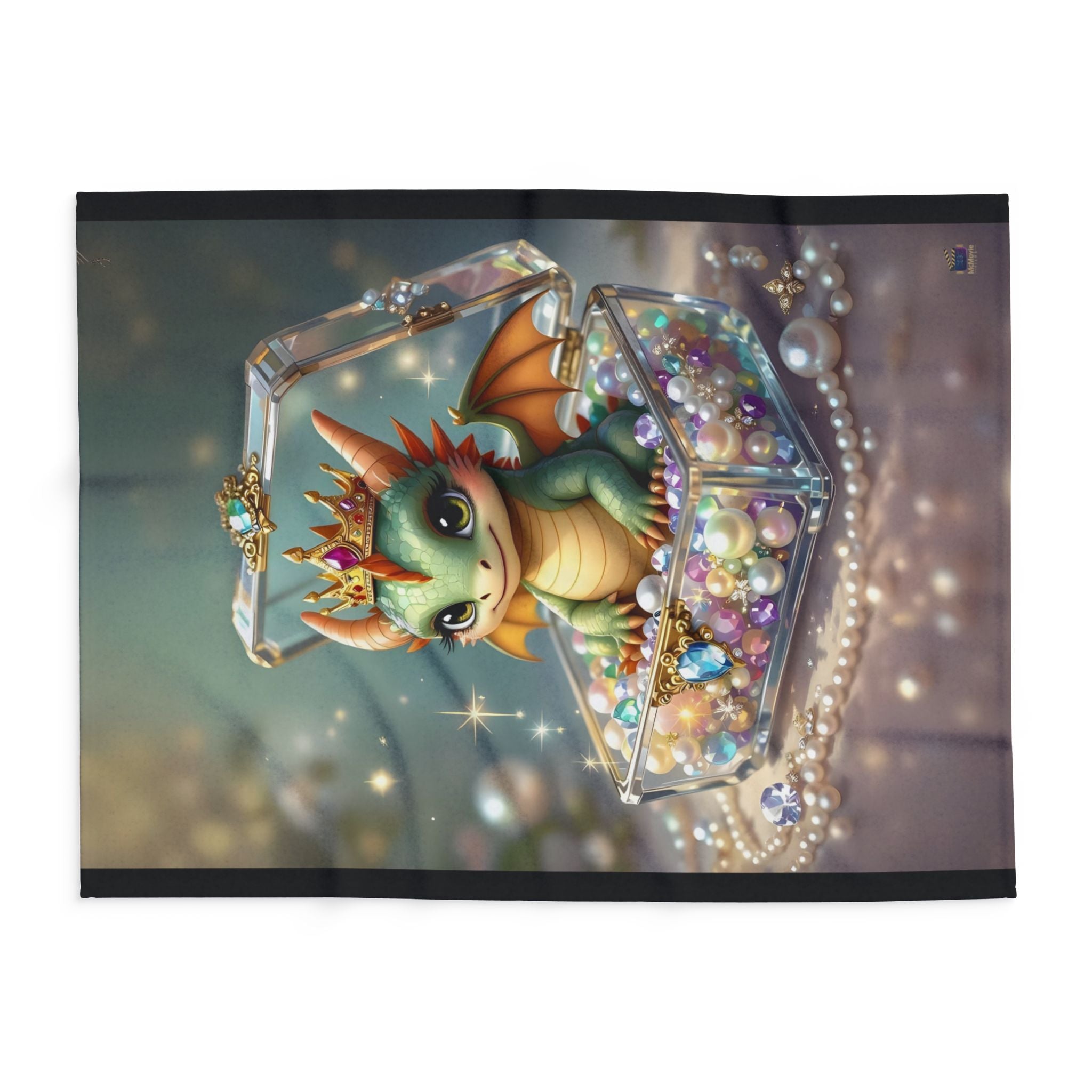 Cute and Ferocious Baby Dragon – Fleece Blanket