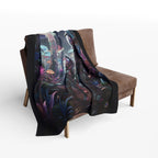 Alien mushroom Planets – Fleece Blanket