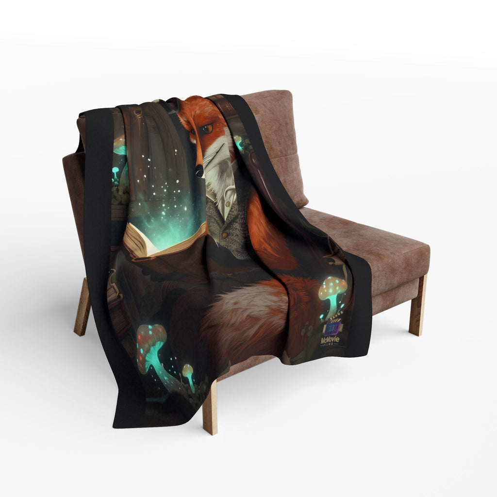 Fox Reading a Book – Fleece Blanket