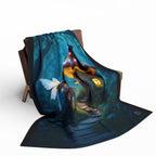 Enchanted Forest Fairy and Toadstool – Fleece Blanket
