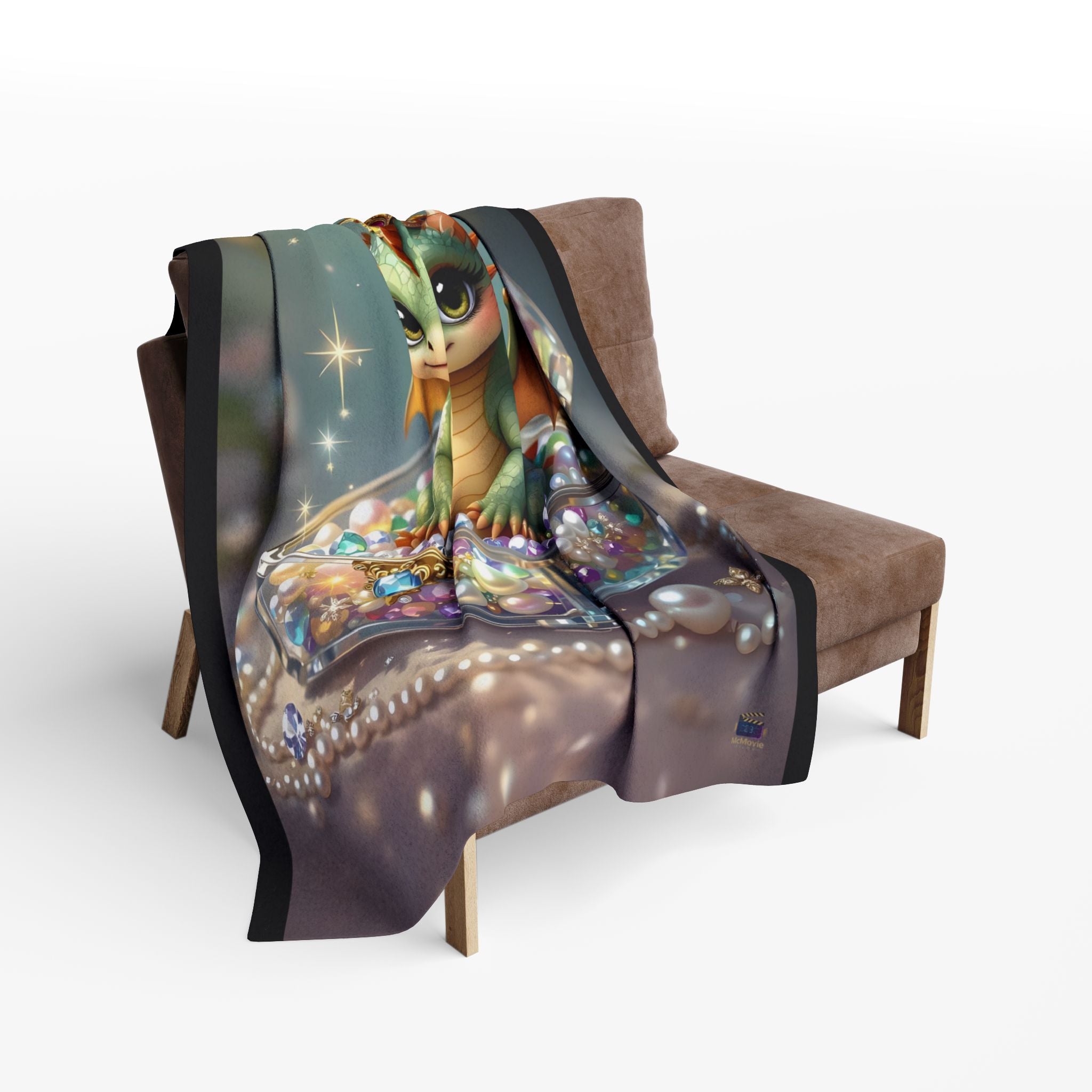 Cute and Ferocious Baby Dragon – Fleece Blanket