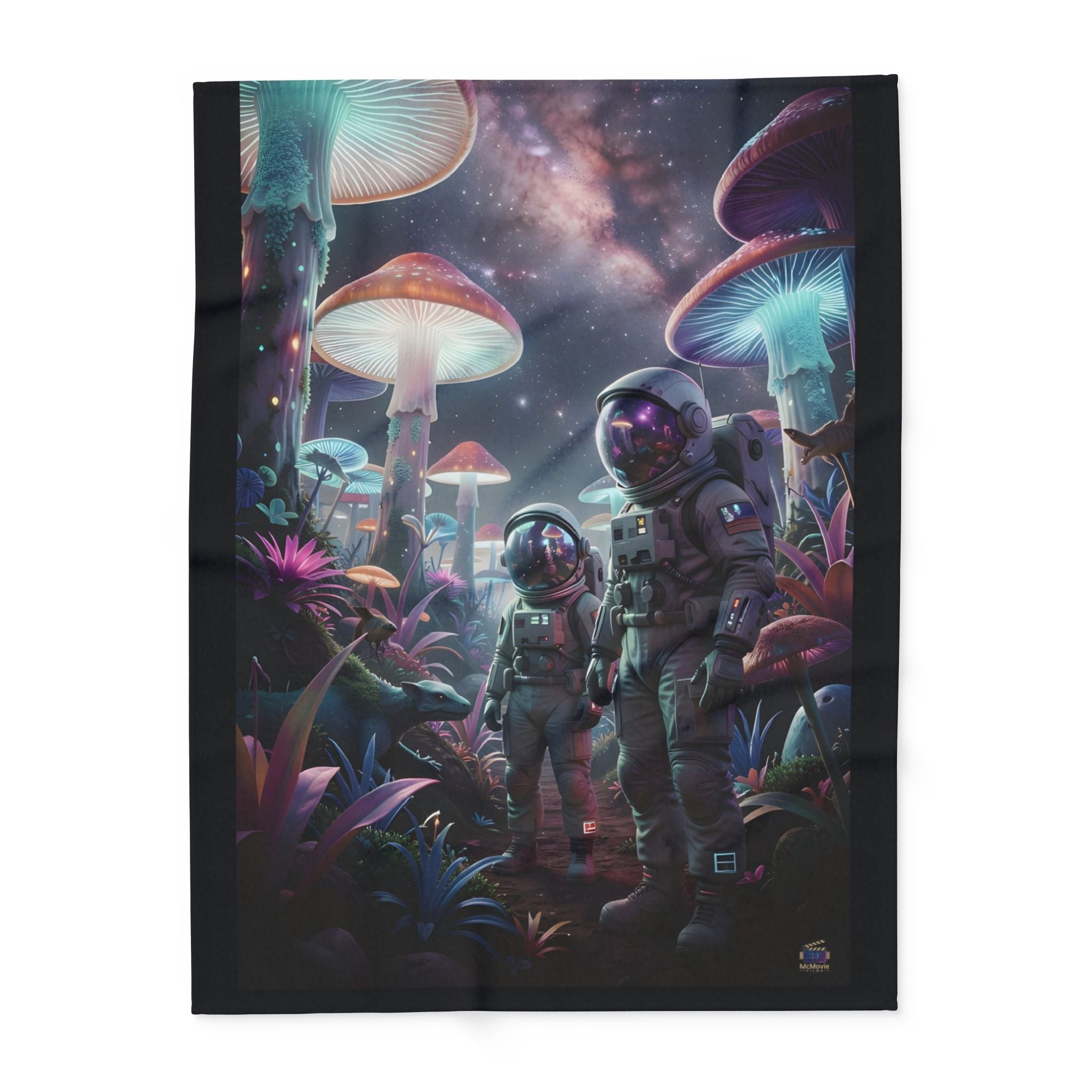 Alien mushroom Planets – Fleece Blanket