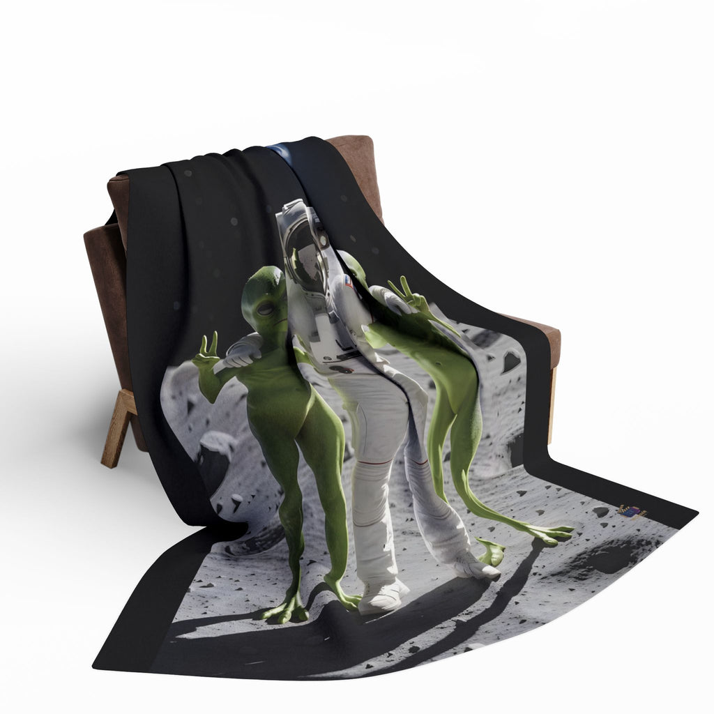Astronaut Selfie – Fleece Blanket