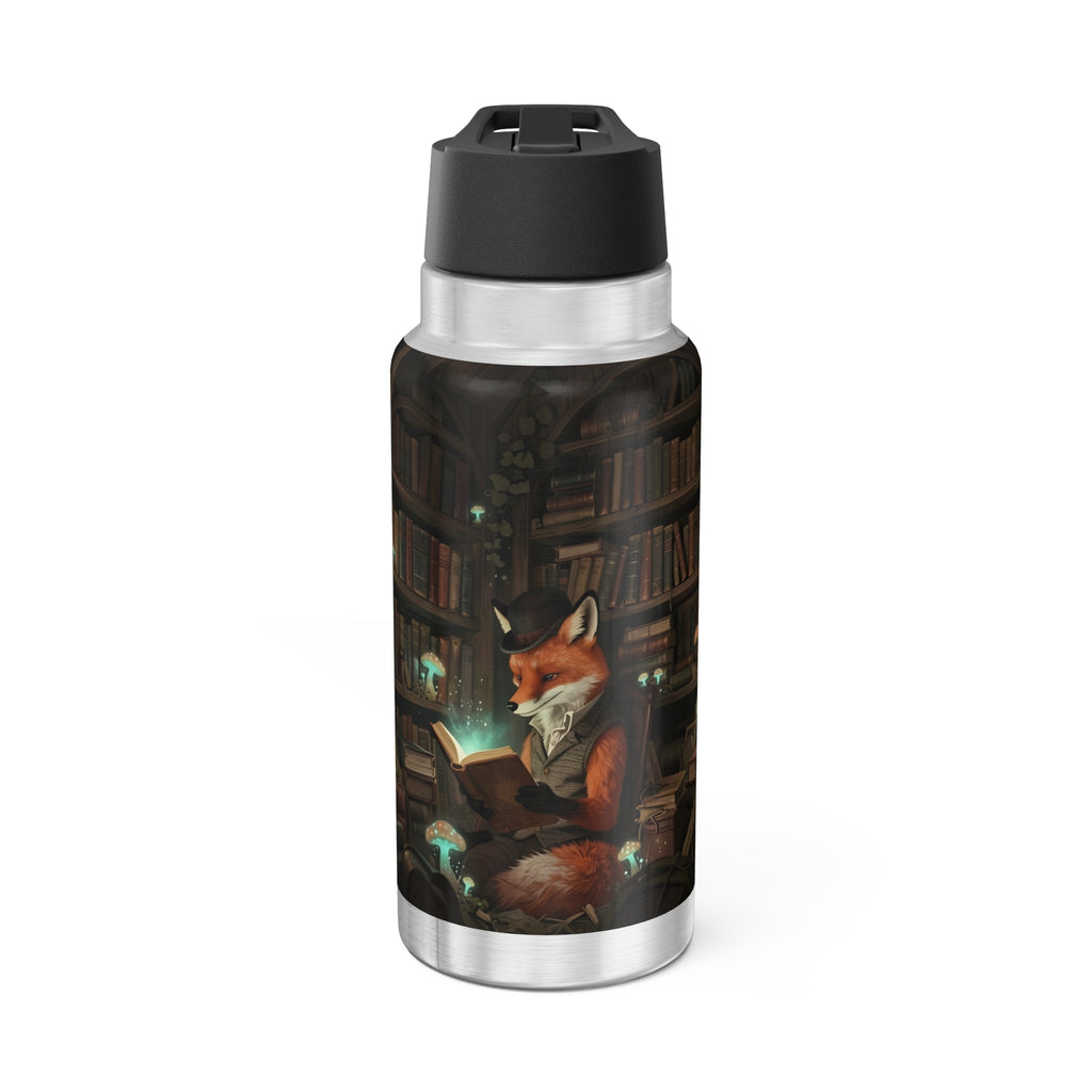Fox Reading a Book – 32oz Water Bottle