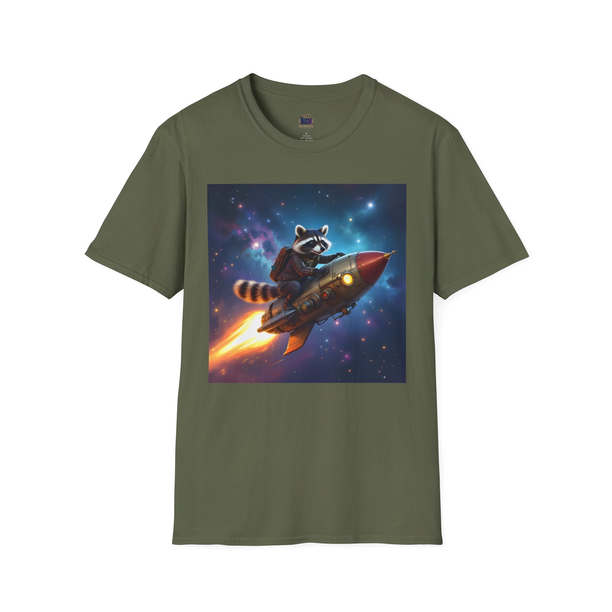 Raccoon on a Rocket – T-shirt