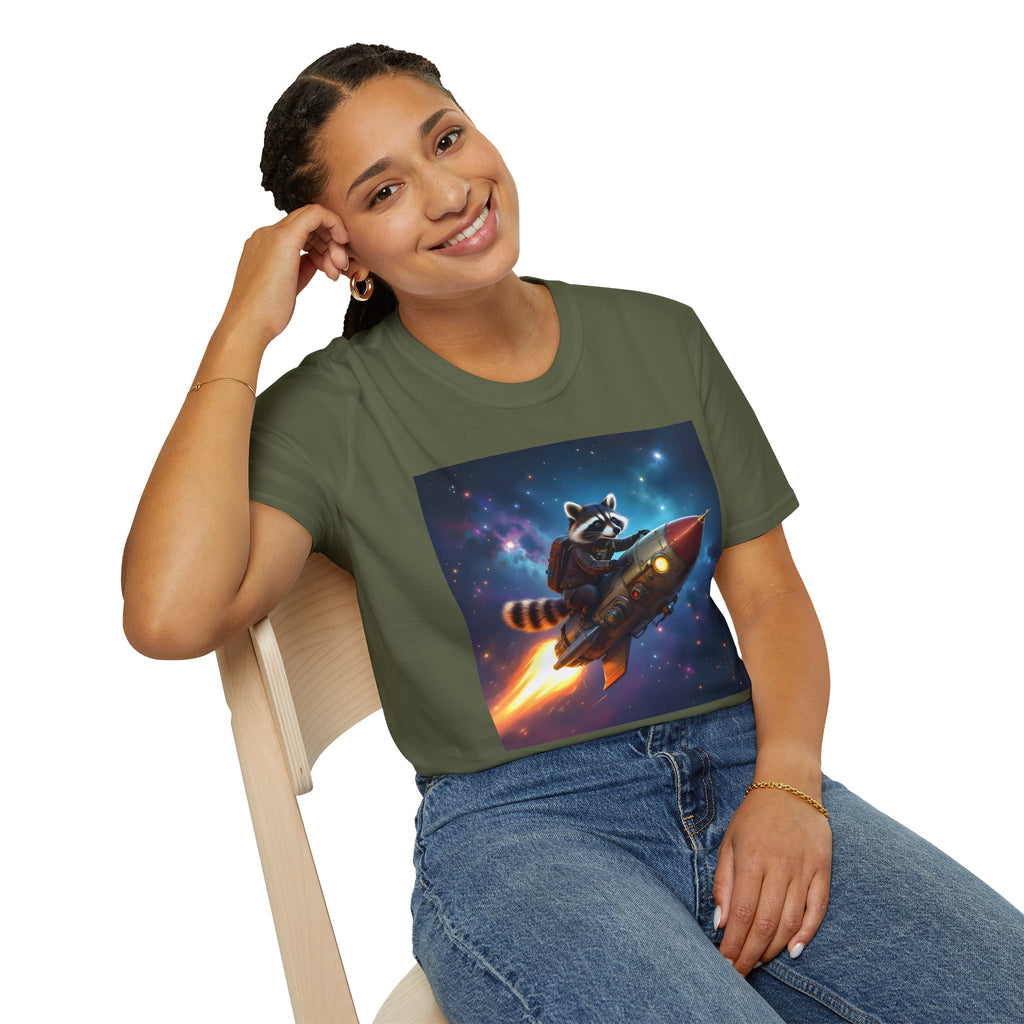 Raccoon on a Rocket – T-shirt