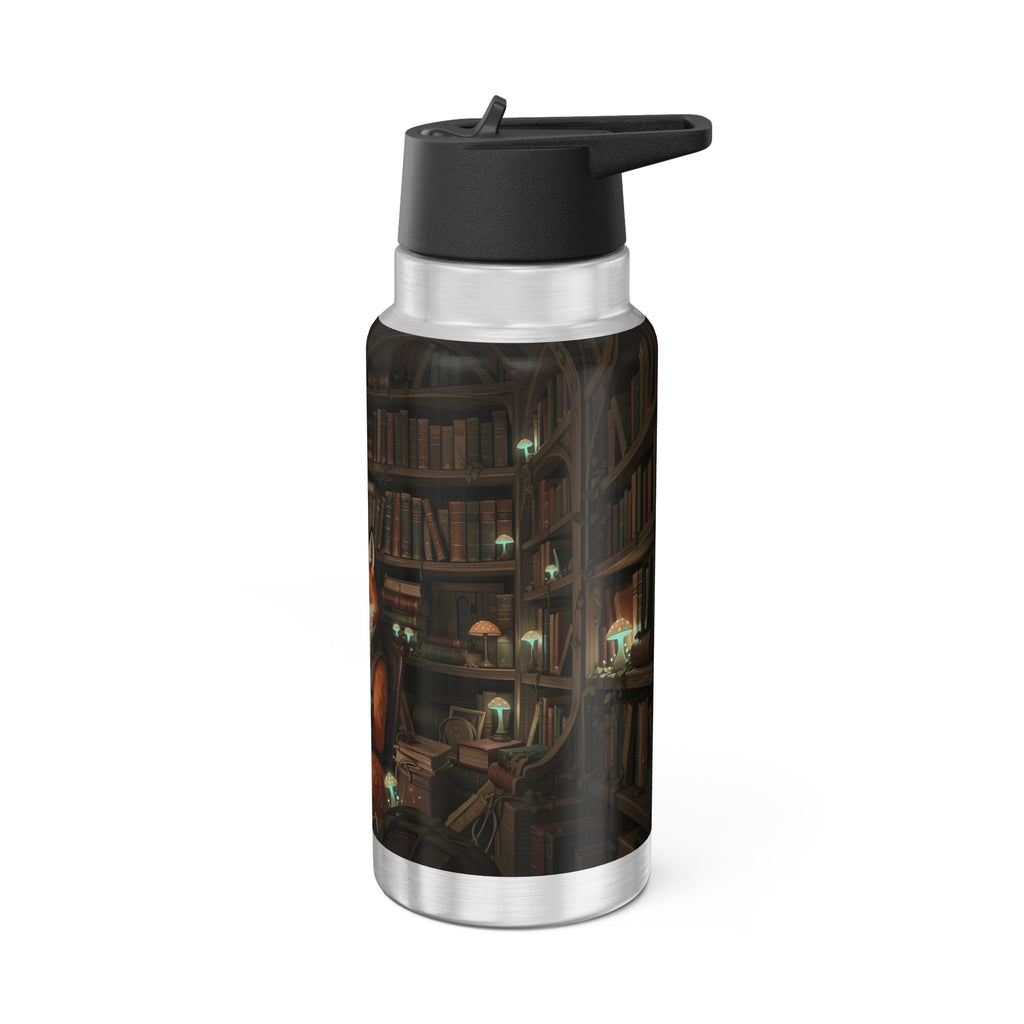 Fox Reading a Book – 32oz Water Bottle