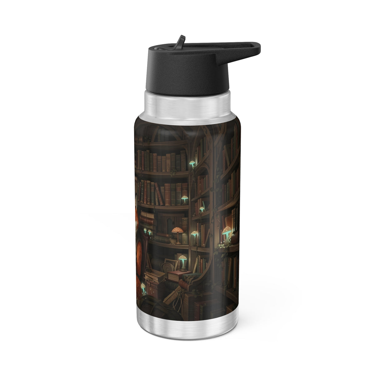 Fox Reading a Book – 32oz Water Bottle