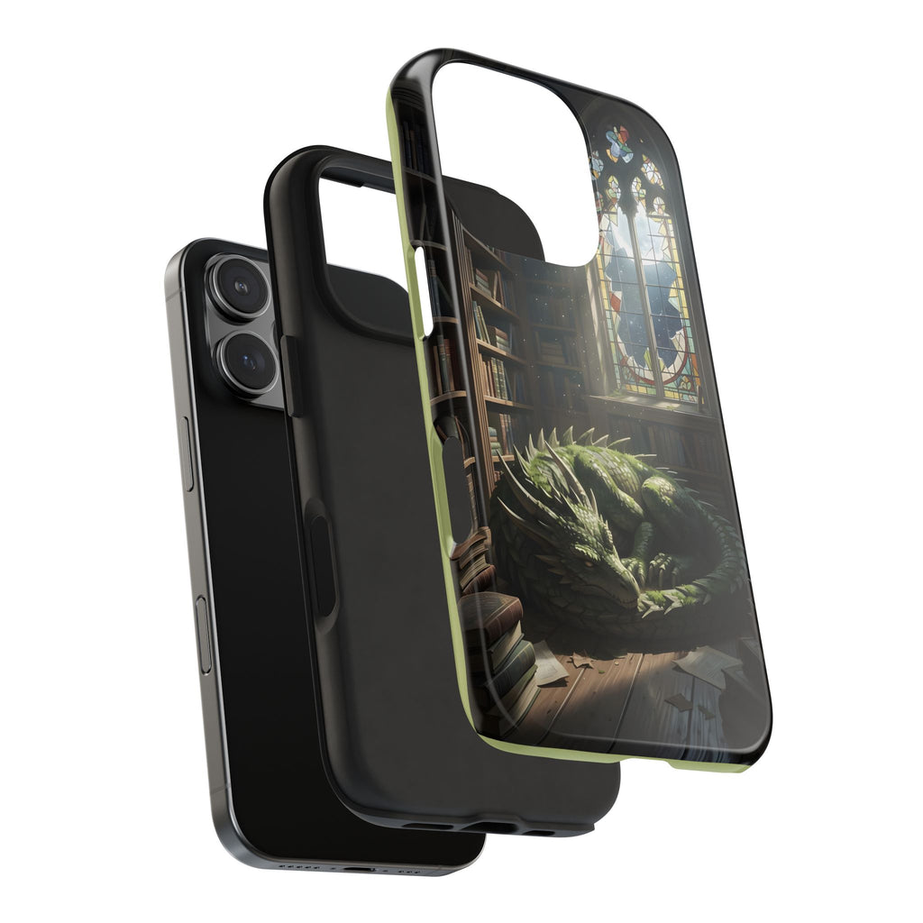 Sleeping Dragon in a Library – Phone Case (IPhone and Samsung Galaxy)