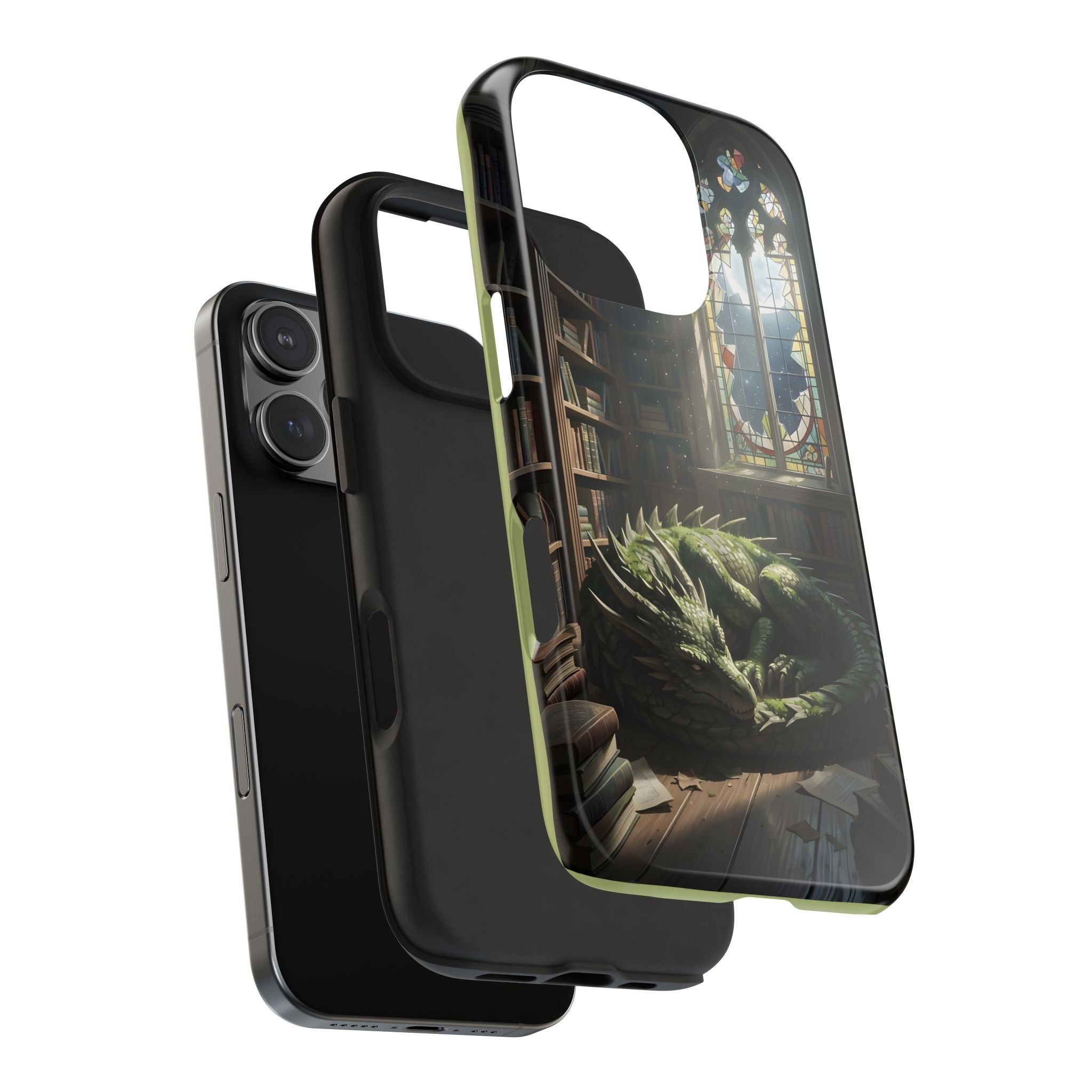 Sleeping Dragon in a Library – Phone Case (IPhone and Samsung Galaxy)