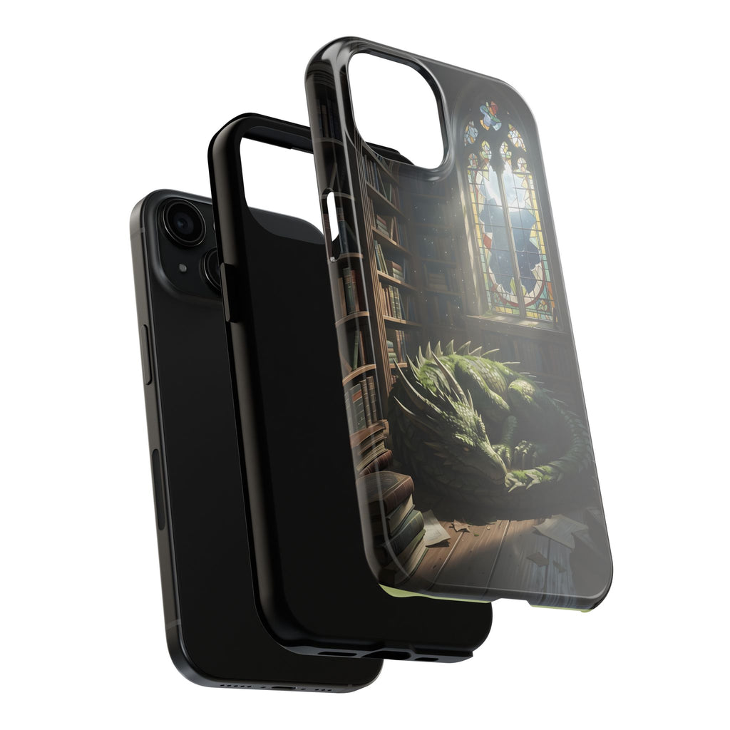 Sleeping Dragon in a Library – Phone Case (IPhone and Samsung Galaxy)