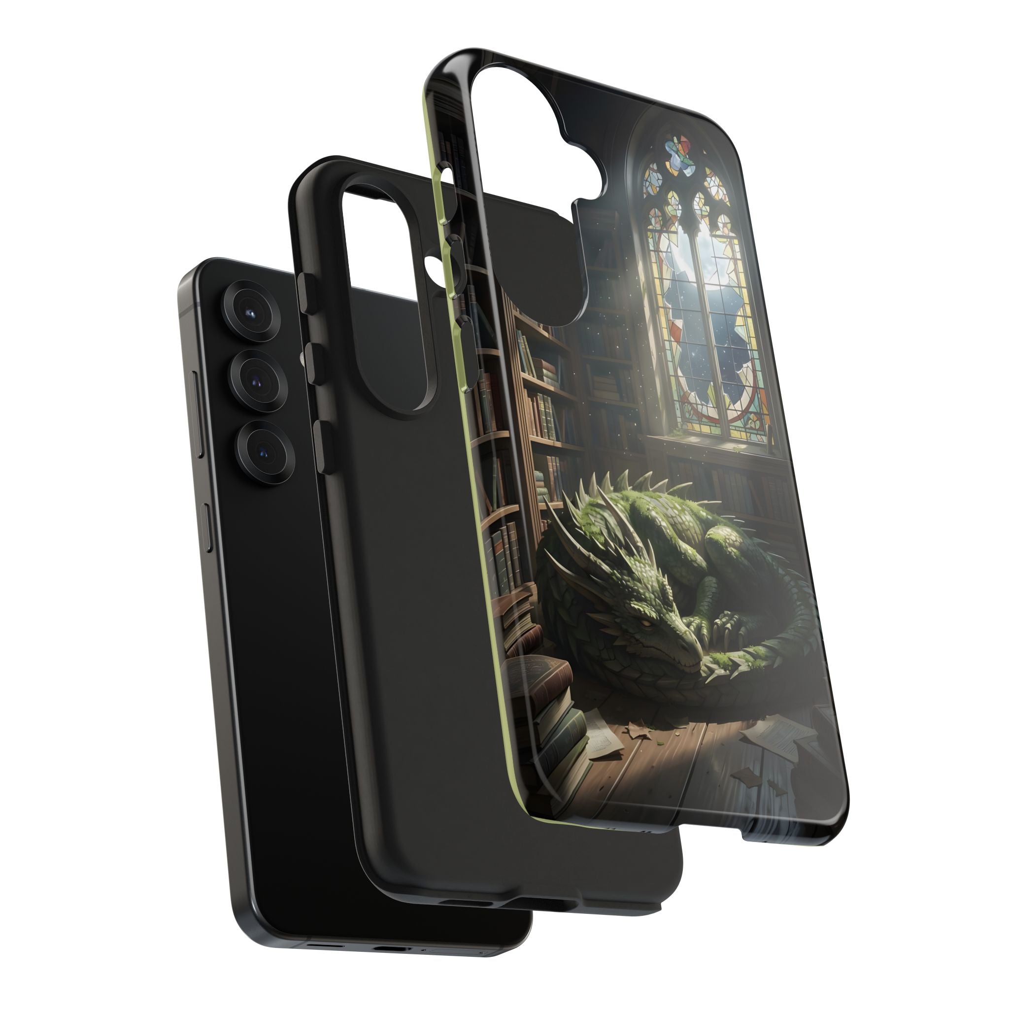 Sleeping Dragon in a Library – Phone Case (IPhone and Samsung Galaxy)