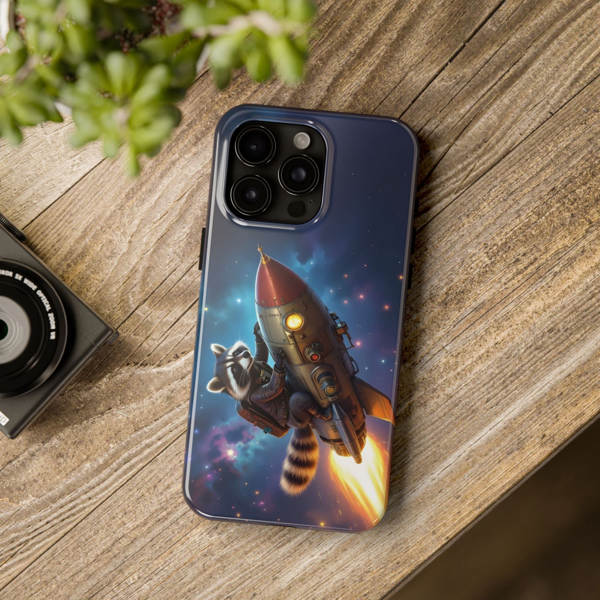 Raccoon On a Rocket – Phone Case (iPhone and Samsung Galaxy)