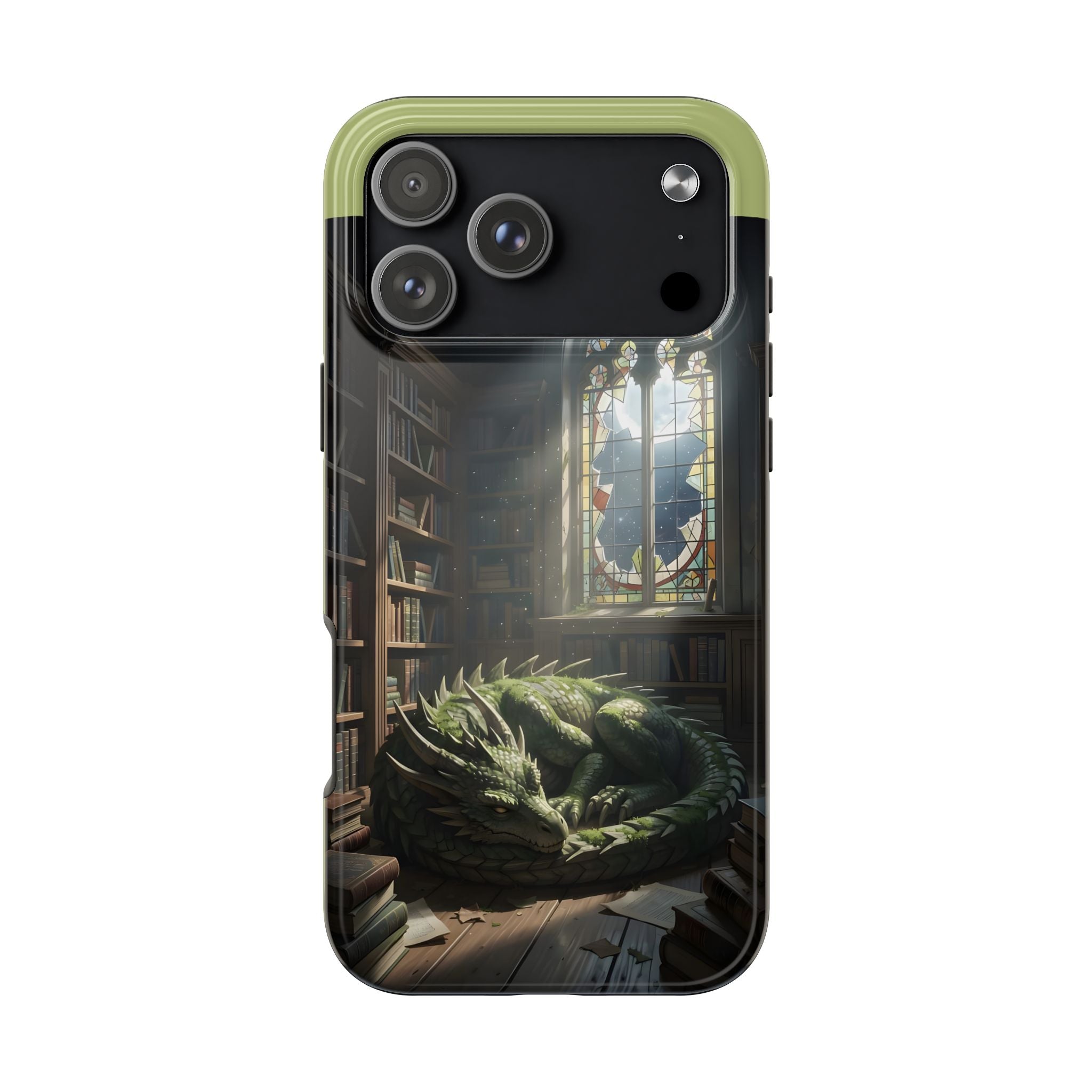 Sleeping Dragon in a Library – Phone Case (IPhone and Samsung Galaxy)