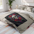Skull and Roses – Fleece Blanket
