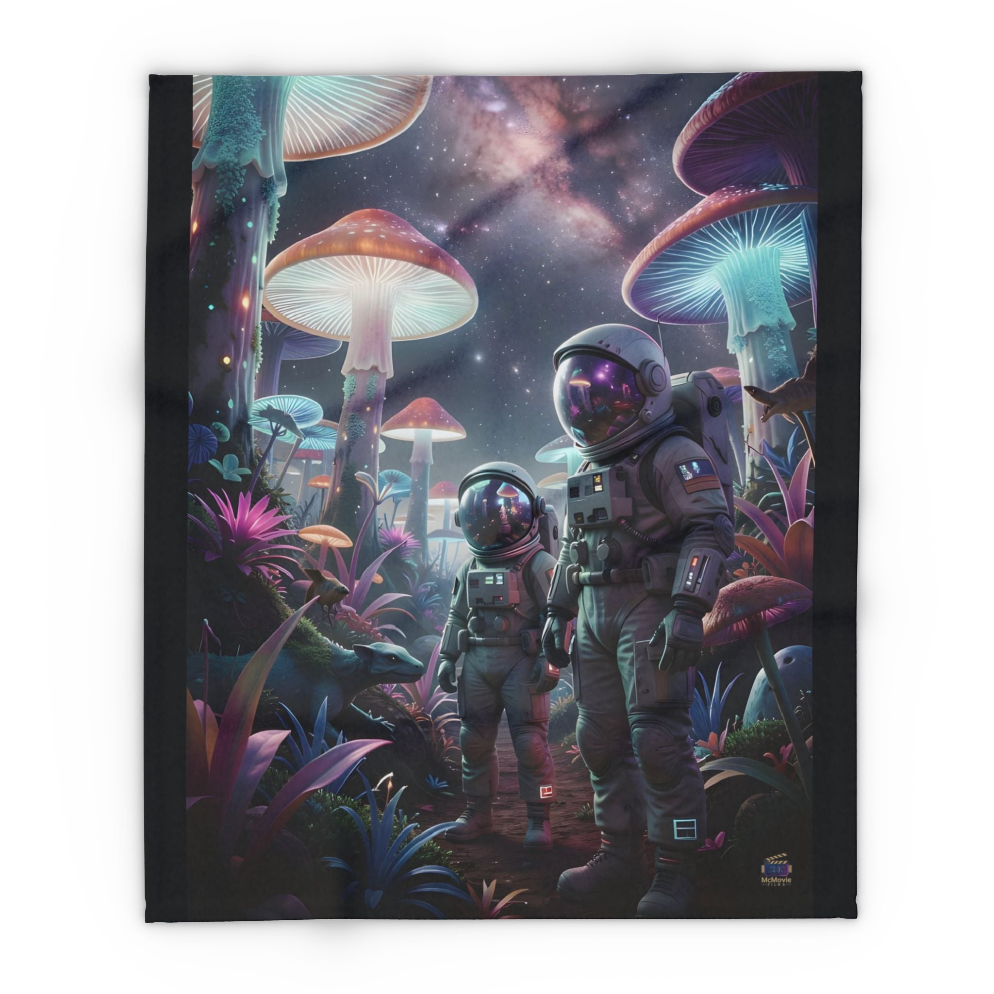 Alien mushroom Planets – Fleece Blanket