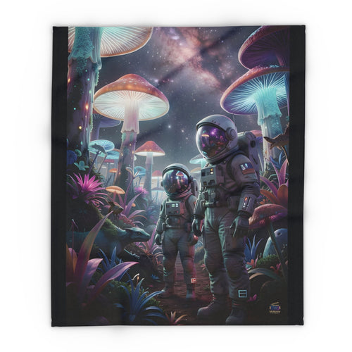 Alien mushroom Planets – Fleece Blanket
