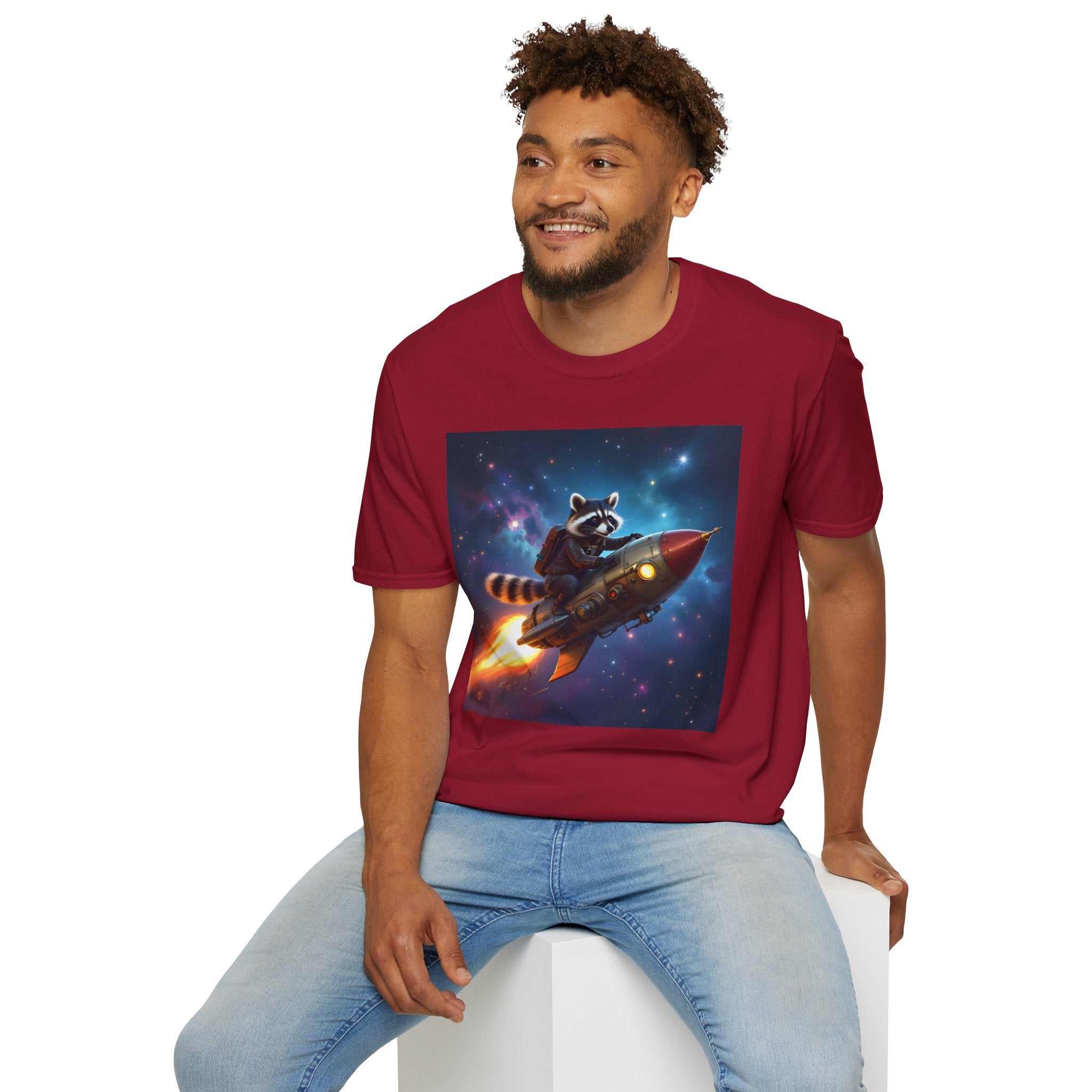 Raccoon on a Rocket – T-shirt