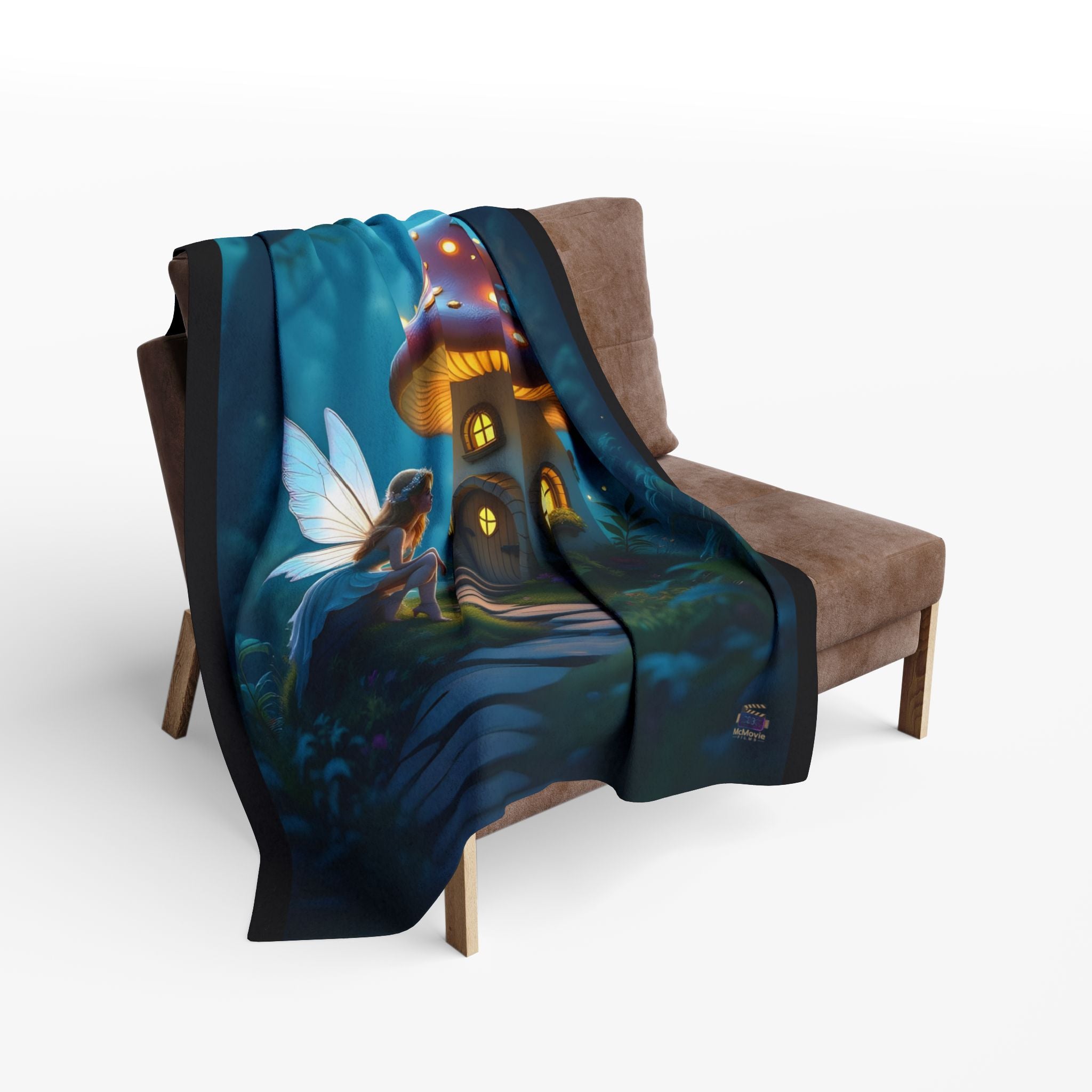 Enchanted Forest Fairy and Toadstool – Fleece Blanket