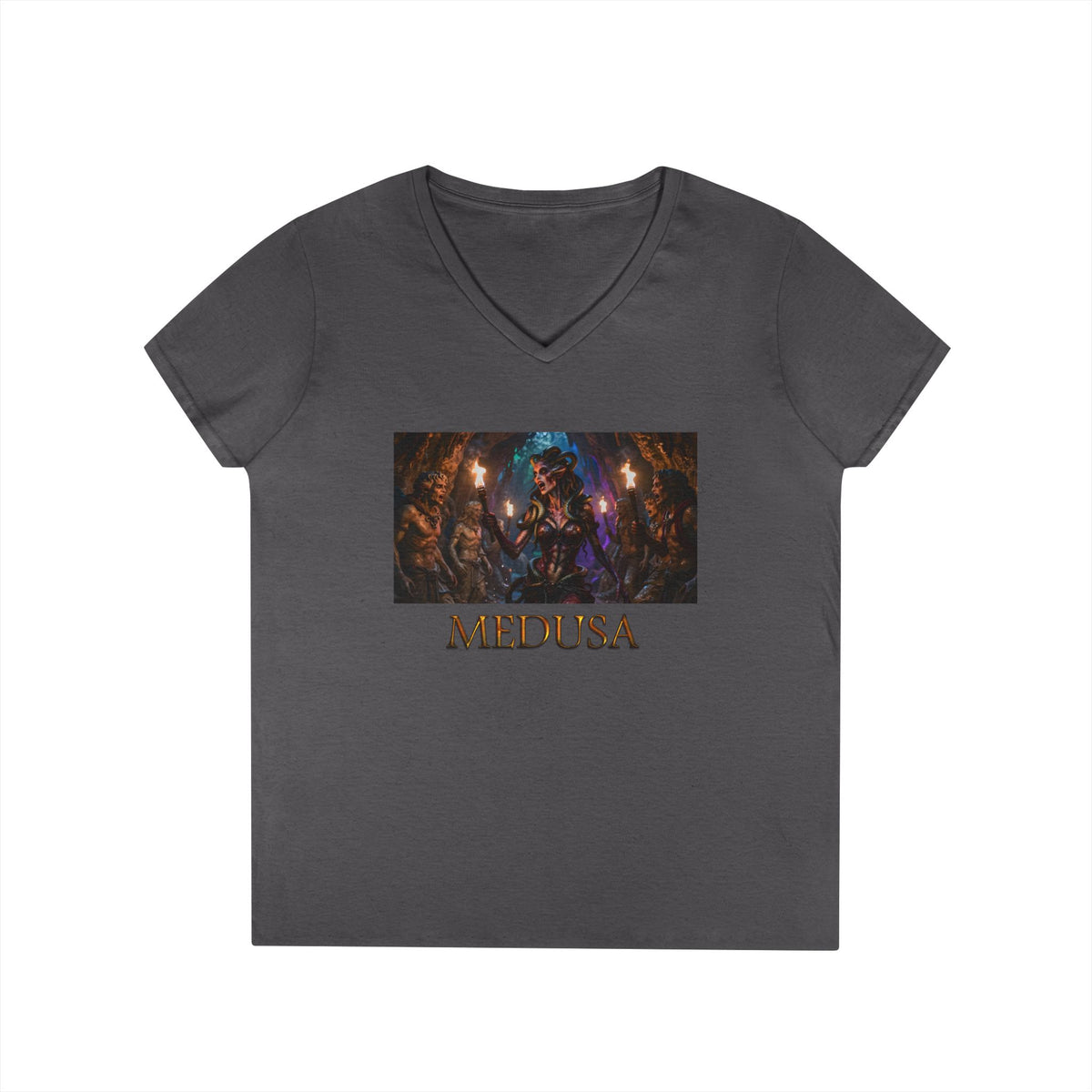 Medusa Mythology V-Neck Tee