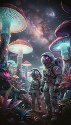 Alien Mushroom Planet – Vinyl Sticker – 3.75" by 7.5"