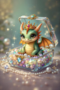 Cute and Ferocious Baby Dragon – Vinyl Sticker – 3.75" by 7.5"