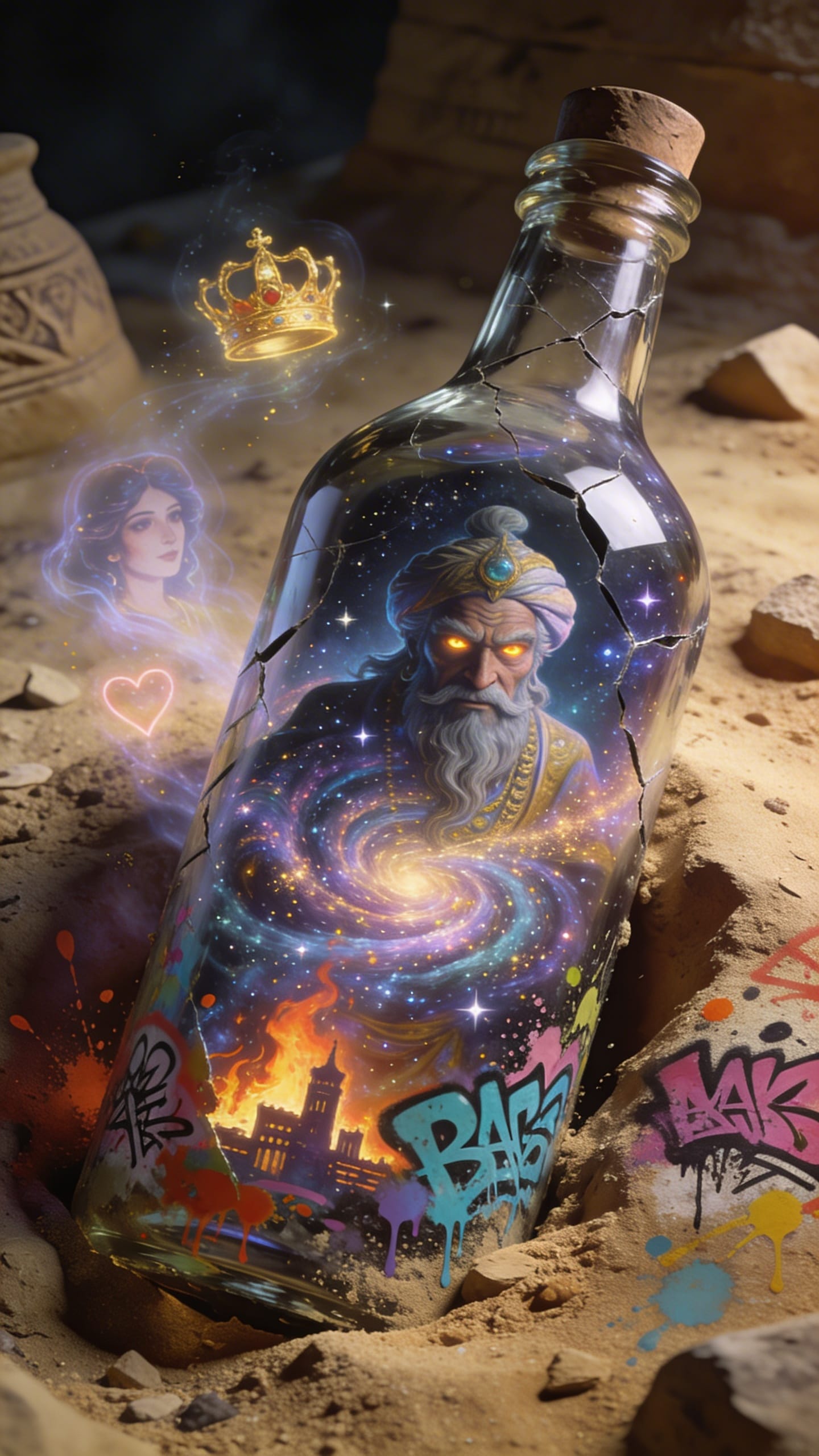 Genie in a Bottle – Vinyl Sticker – 3.75" by 7.5"