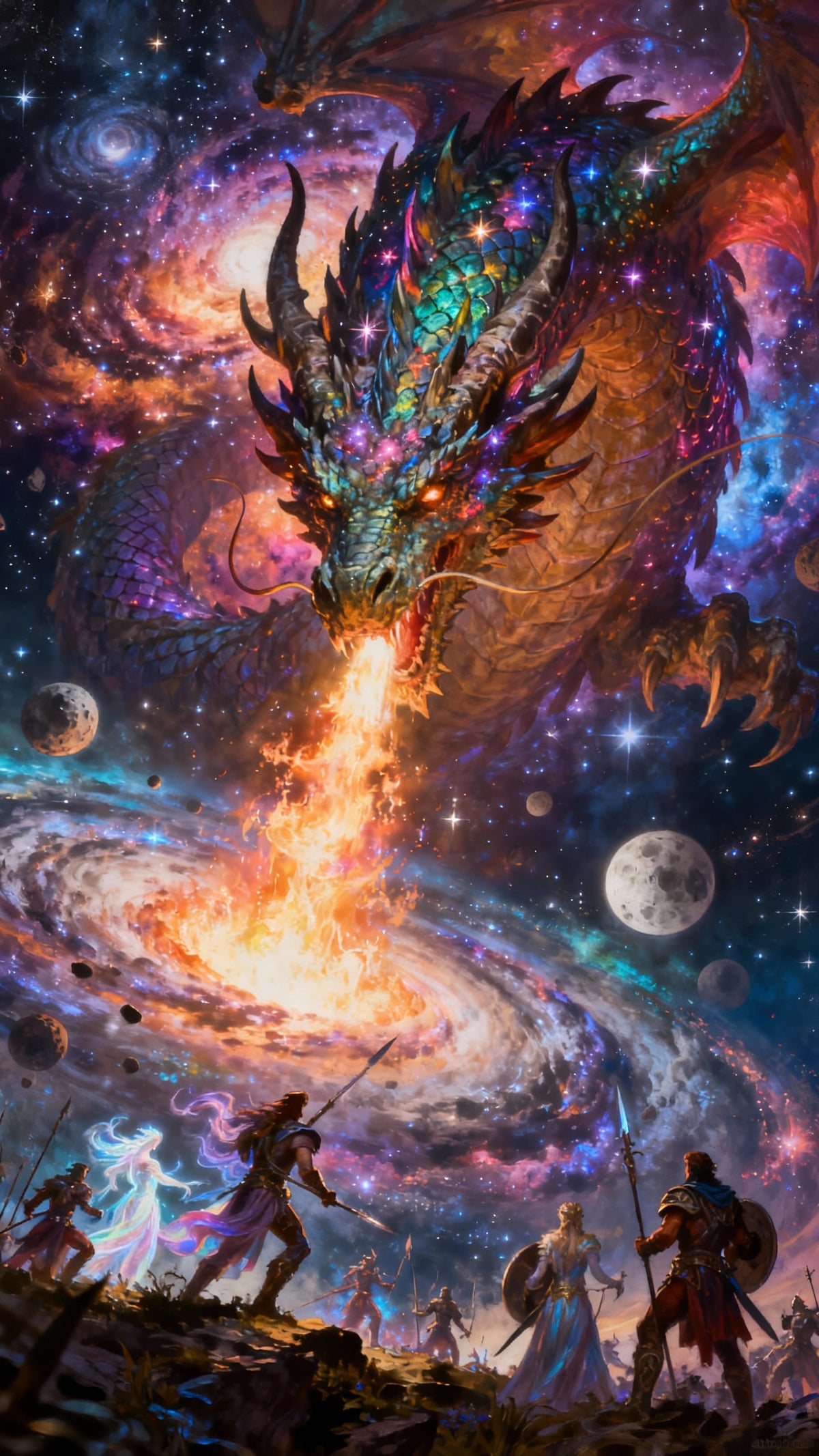 Cosmic Dragon – Vinyl Sticker – 3.75" by 7.5"