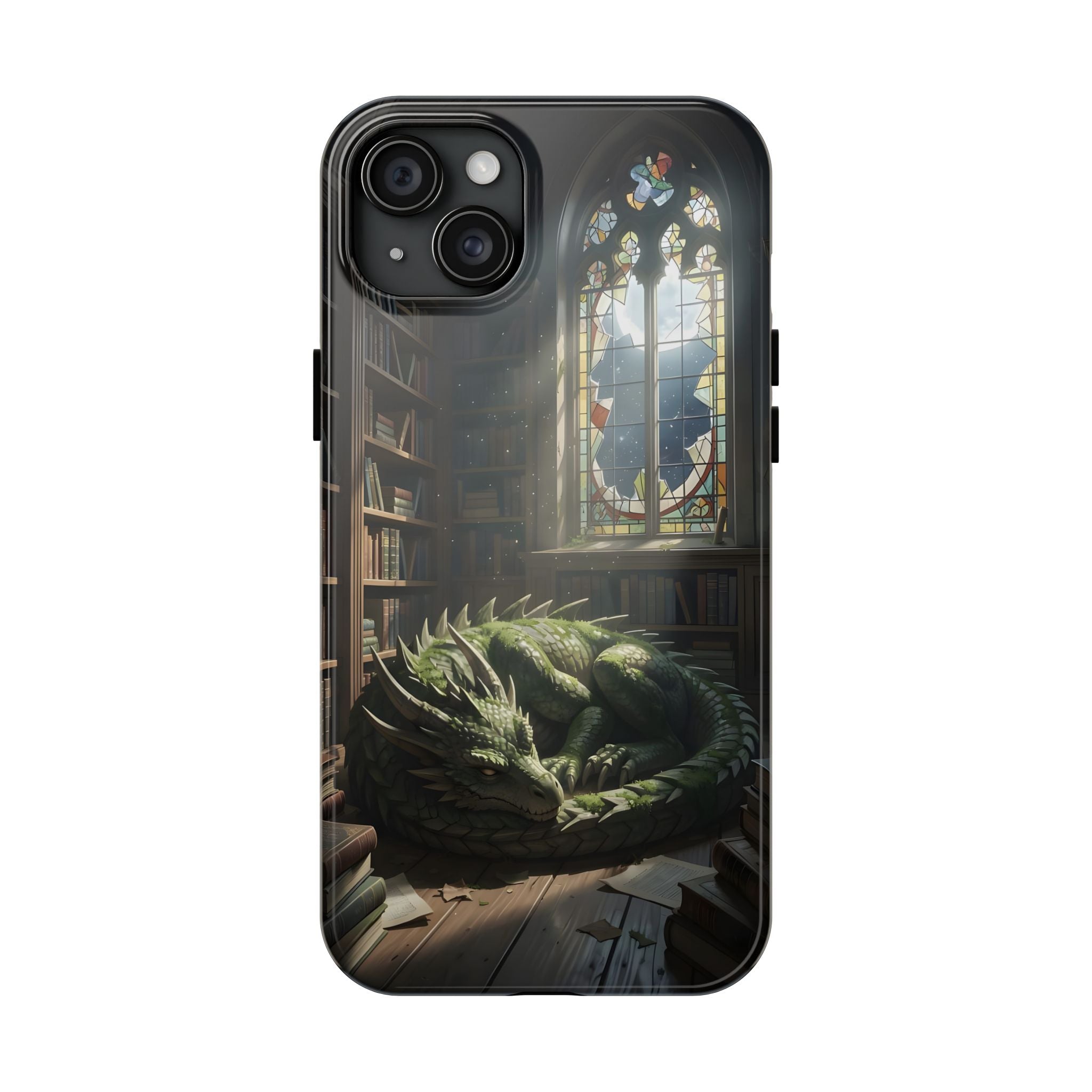 Sleeping Dragon in a Library – Phone Case (IPhone and Samsung Galaxy)