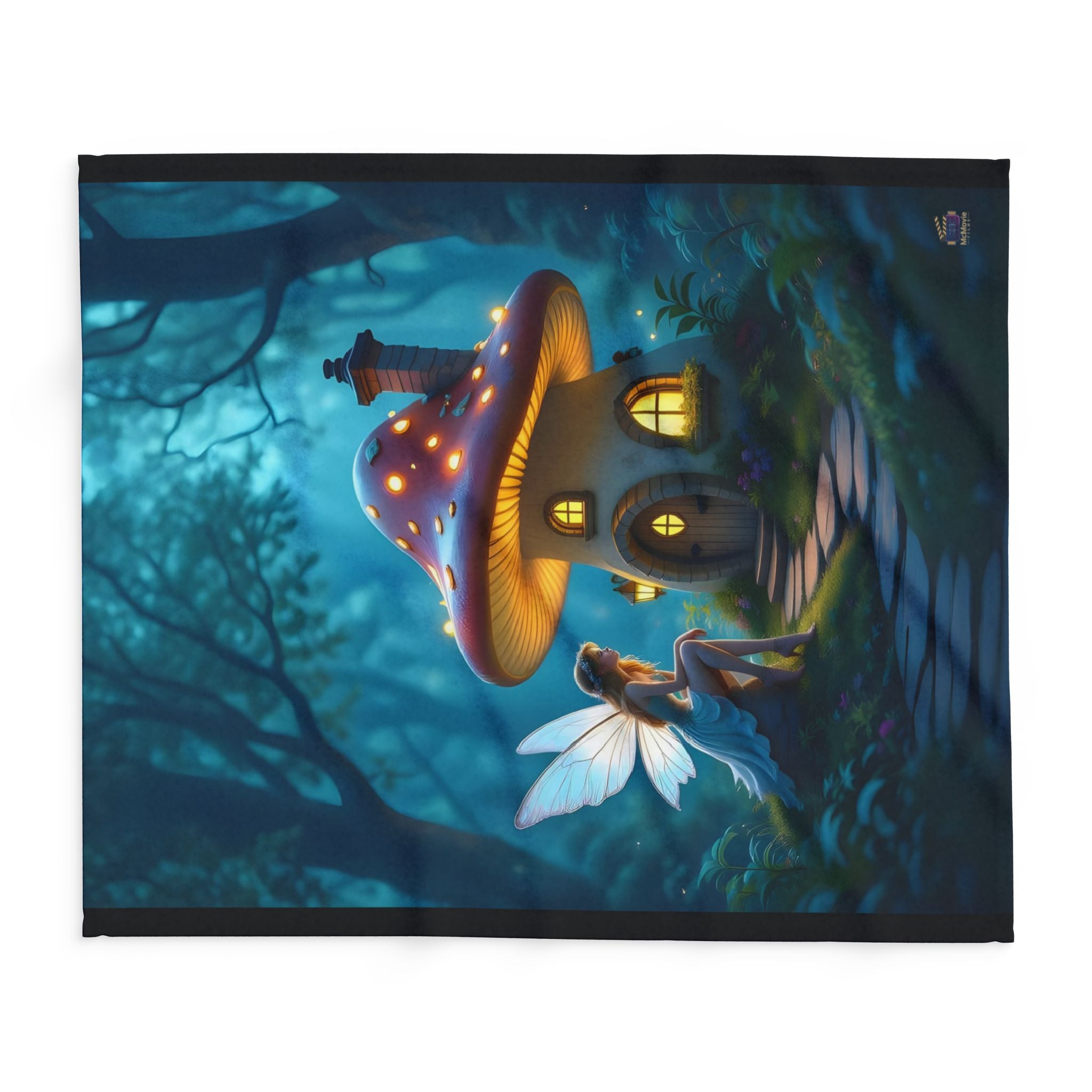 Enchanted Forest Fairy and Toadstool – Fleece Blanket