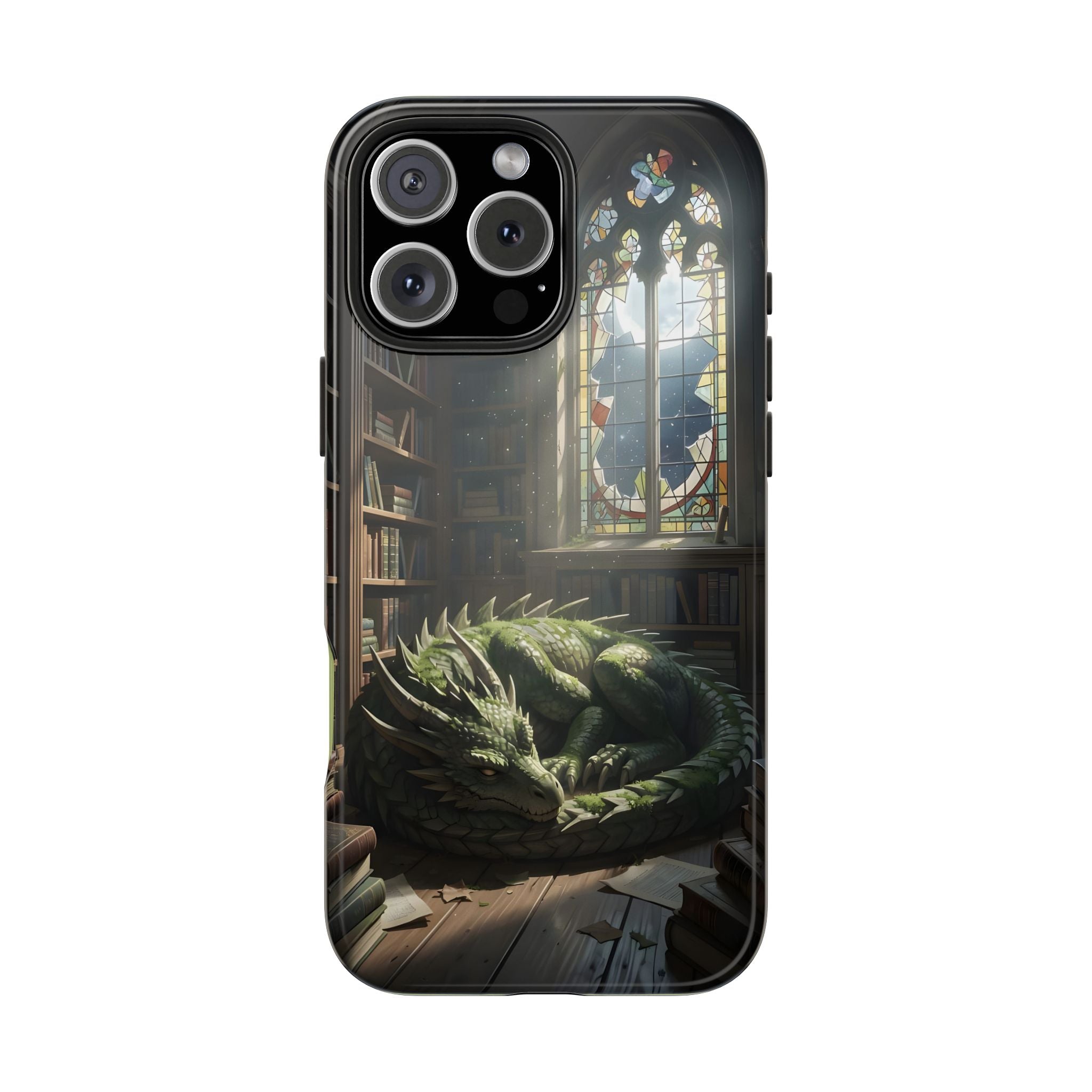 Sleeping Dragon in a Library – Phone Case (IPhone and Samsung Galaxy)