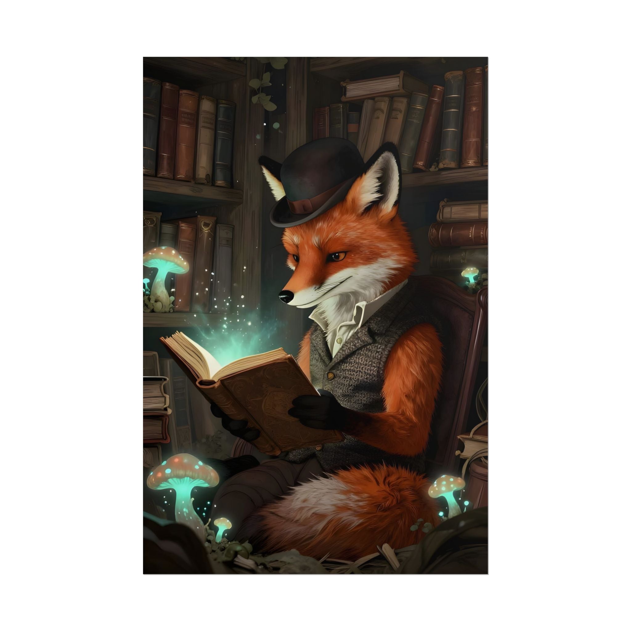 Foxy Reading a Book – Poster