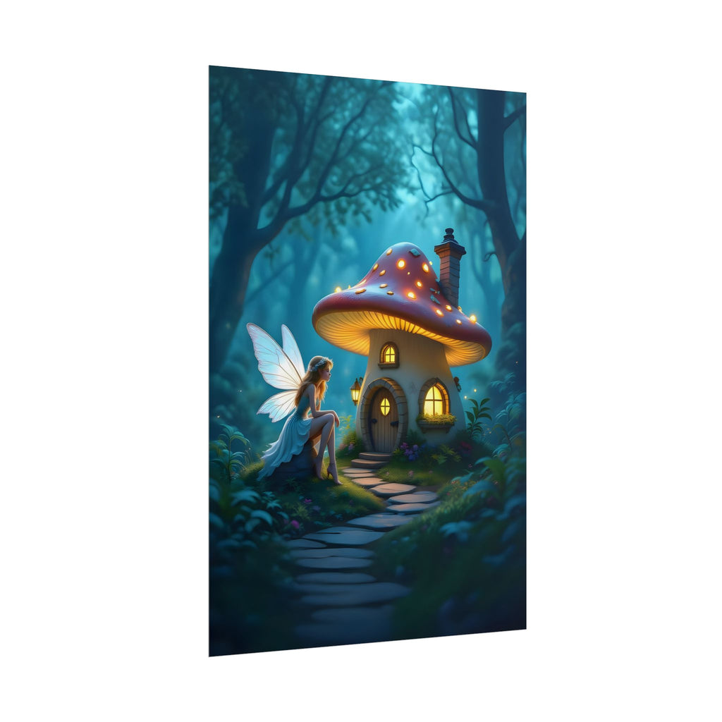 Enchanted Forest Fairy and Toadstool – Poster
