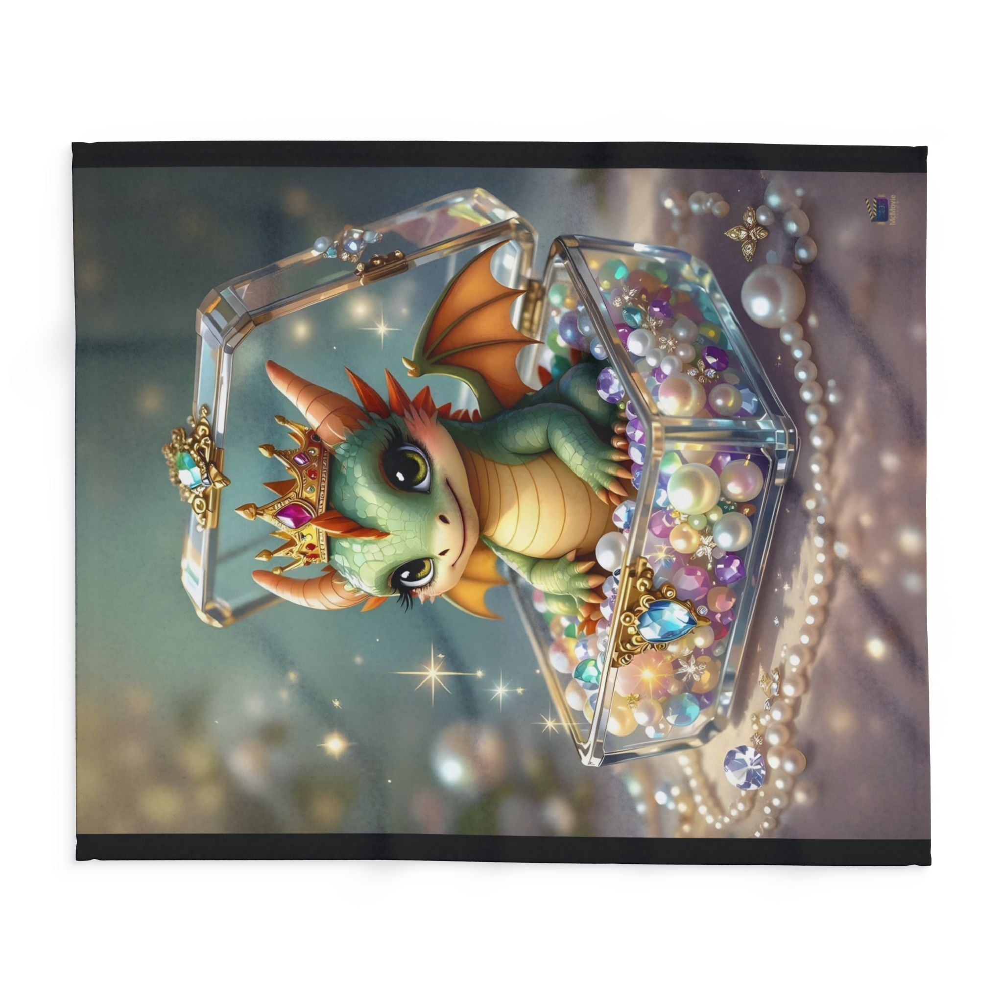 Cute and Ferocious Baby Dragon – Fleece Blanket