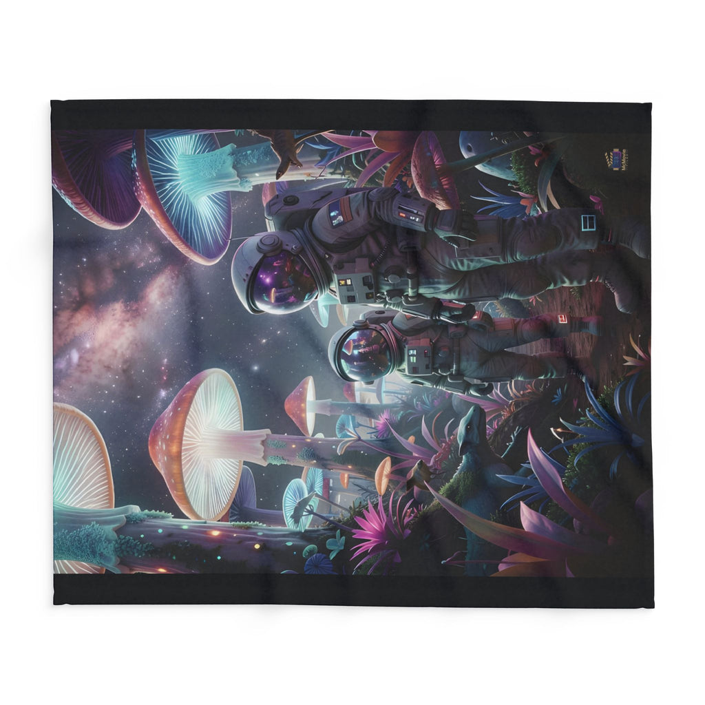 Alien mushroom Planets – Fleece Blanket